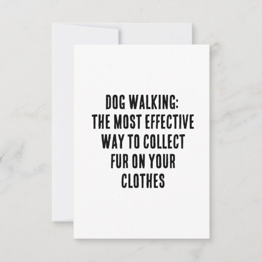 Hond lopen: de meest effectieve manier om bont te  bedankkaart (Voorkant)