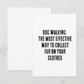 Hond lopen: de meest effectieve manier om bont te  bedankkaart (Voorkant / Achterkant)