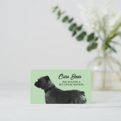 Hond lopen en huisdier instelling visitekaartje sj (Staand voorkant)