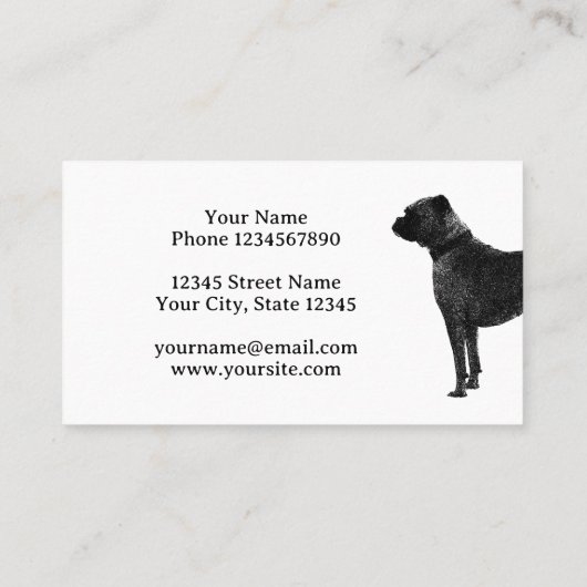 Hond lopen en huisdier instelling visitekaartje sj (Achterkant)