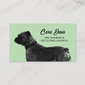 Hond lopen en huisdier instelling visitekaartje sj (Voorkant)