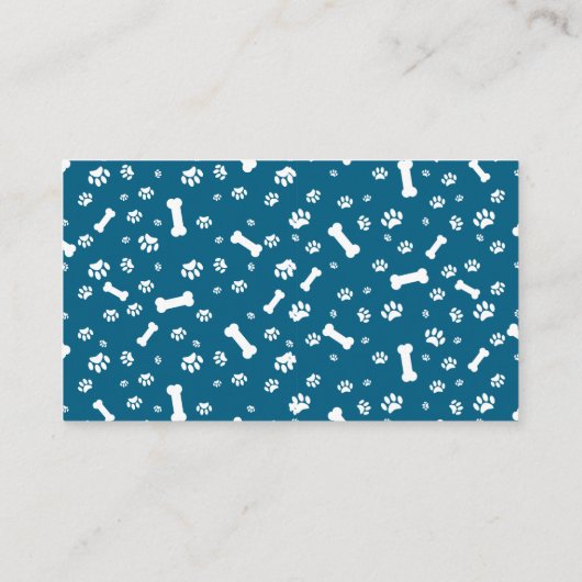 Hond lopen en oppas thema visitekaartje (Achterkant)