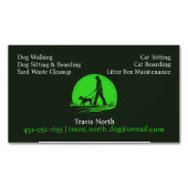 Hond lopen Huisdier zitten Magnetisch Visitekaartje (Voorkant)