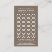 hond lopen punch kaart klantenkaartje (Achterkant)