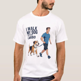 Hond lopen T-shirt - Dat is mijn cardio - Pet Pare