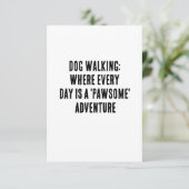 Hond lopen: waar elke dag een 'pessimistische' adv bedankkaart (Staand voorkant)