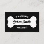 Hond lopend huisdier zittend visitekaartje sjabloo (Voorkant)