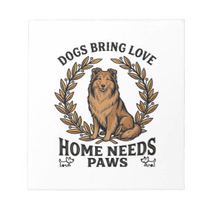 Hond Love Shirt Vintage Gravure Laurel Design (2) Notitieblok