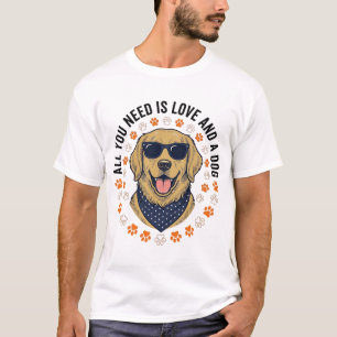 Hond Love Vintage Retriever Pootafdruk Shirt Ontwe
