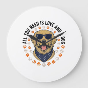 Hond Love Vintage Retriever Pootafdruk Shirt Ontwe Grote Klok