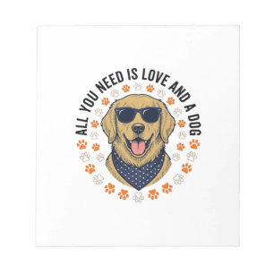 Hond Love Vintage Retriever Pootafdruk Shirt Ontwe Notitieblok