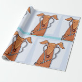 Hond Luisteren naar Muziek Grappige Hoofdtelefoon  Cadeaupapier (Uitgerold)