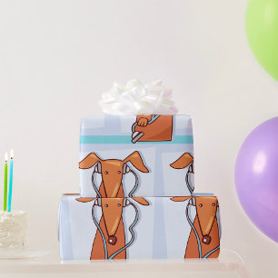 Hond Luisteren naar Muziek Grappige Hoofdtelefoon Cadeaupapier