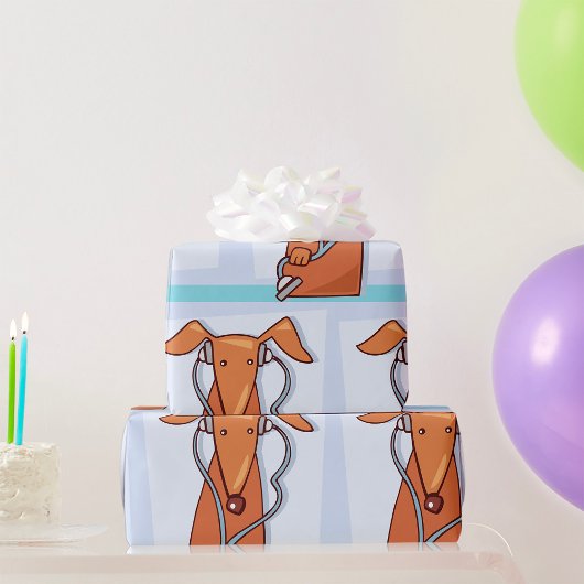 Hond Luisteren naar Muziek Grappige Hoofdtelefoon  Cadeaupapier