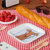 Hond Luisteren naar Muziek Grappige Hoofdtelefoon  Papieren Bordje