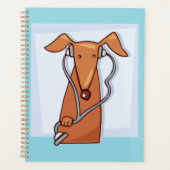 Hond Luisteren naar Muziek Grappige Hoofdtelefoon  Planner (Voorkant)