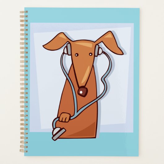 Hond Luisteren naar Muziek Grappige Hoofdtelefoon  Planner (Voorkant)