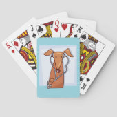 Hond Luisteren naar Muziek Grappige Hoofdtelefoon  Pokerkaarten (Achterkant)