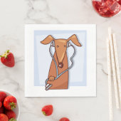 Hond Luisteren naar Muziek Grappige Hoofdtelefoon Servet (Insitu)