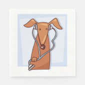 Hond Luisteren naar Muziek Grappige Hoofdtelefoon Servet (Voorkant)