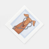 Hond Luisteren naar Muziek Grappige Hoofdtelefoon Servet (Hoek)