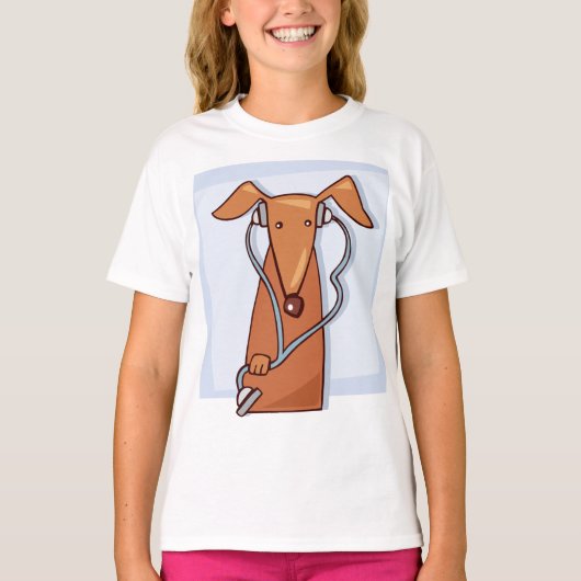Hond Luisteren naar Muziek Grappige Hoofdtelefoon  T-shirt (Voorkant)