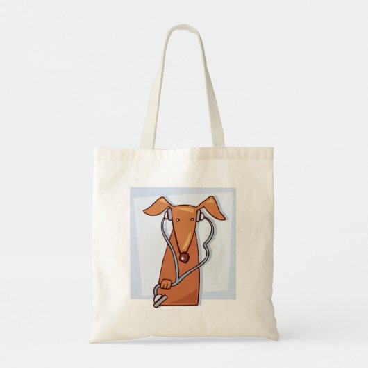 Hond Luisteren naar Muziek Grappige Hoofdtelefoon  Tote Bag (Achterkant)
