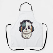 Hond luistert naar muziek schort (Voorkant)