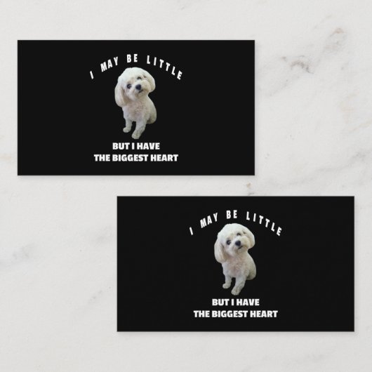 Hond Maltees Kleine Maltese Hond Ontwerp Grappige Visitekaartje (Voorkant / Achterkant)