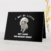 Hond Maltees Verwend Maltees Hondenontwerp Grappig Kaart (Gele Bloem)