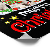 Hond Maltees Vrolijk Kerstmis Leuke Maltese Hond C Poster (Hoek)