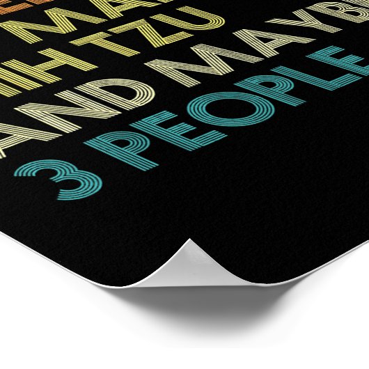 Hond Maltese Shih Tzu Hondeneigenaar Koffieliefheb Poster (Hoek)