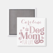 Hond Mam Bont Leven Blush Roze Wit Custom Magneet (Voorkant / Achterkant)