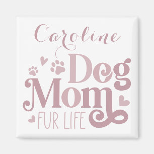 Hond Mam Bont Leven Blush Roze Wit Custom Magneet