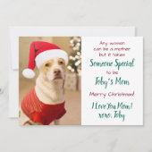Hond Mam Custom Huisdier Foto Vrolijk Kerstmis Feestdagenkaart (Voorkant)