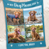 HOND MAM Gepersonaliseerd 4 Fotocollage Schattigee Fleece Deken
