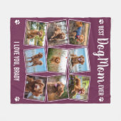 HOND MAM Gepersonaliseerde 9 Pet Foto Collage Fleece Deken (Voorkant (Horizontaal))