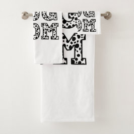 Hond Mam In Leuke Dalmatische Print Aangepaste Naa Bad Handdoek