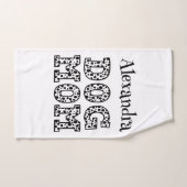 Hond Mam In Leuke Dalmatische Print Aangepaste Naa Bad Handdoek (Handdoek)