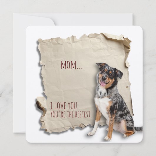 Hond Mam Moederdag Verjaardag Herder Kaart (Voorkant)