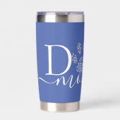 Hond Mam Pawprint gepersonaliseerd Geïsoleerde Drinkbeker (Voorkant)