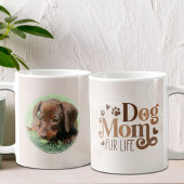 Hond Mam Retro Typografie Teckel Foto Custom Koffiemok