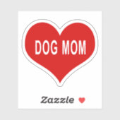 HOND MAM Rood Liefde Hart Vinyl Sticker (Vel)