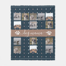 Hond Mama, 5 Foto Fleece Deken