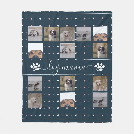 Hond Mama, 5 Foto Fleece Deken (Voorkant)