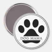 Hond Mama Aangepaste Tekst Pootafdruk Koelkastmagn Magneet (Voorkant / Achterkant)