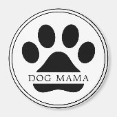 Hond Mama Aangepaste Tekst Pootafdruk Koelkastmagn Magneet (Voorkant)