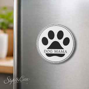Hond Mama Aangepaste Tekst Pootafdruk Koelkastmagn Magneet