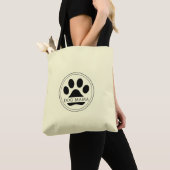 Hond Mama aangepaste tekst pootafdruk middelgrote  Tote Bag (Dichtbij)