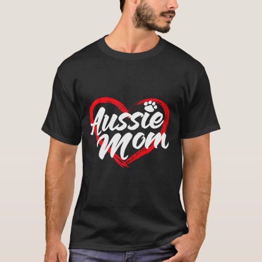 hond mama Aussie Shepard mama Canine T-shirt (Voorkant)